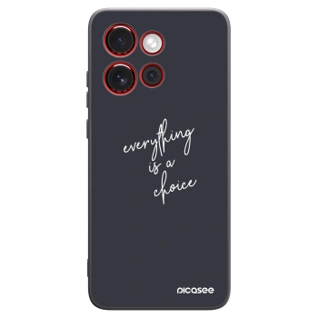 Picasee silikonowe czarne etui na Motorola Edge 60 Neo 5G - Everything is a choice