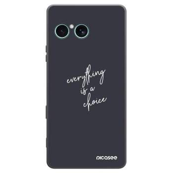 Picasee silikonowe czarne etui na Sony Xperia 10 VII - Everything is a choice