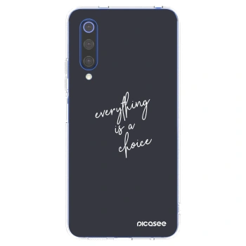 Picasee silikonowe przeźroczyste etui na Xiaomi Mi 9 SE - Everything is a choice
