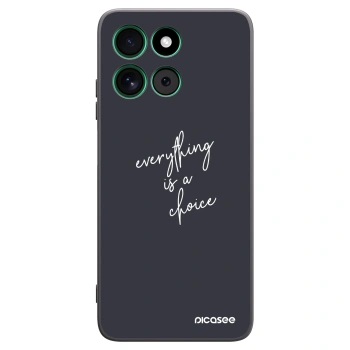 Picasee silikonowe czarne etui na Motorola Moto G57 Power - Everything is a choice