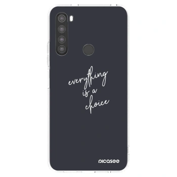 Picasee silikonowe przeźroczyste etui na Xiaomi Redmi Note 8 - Everything is a choice