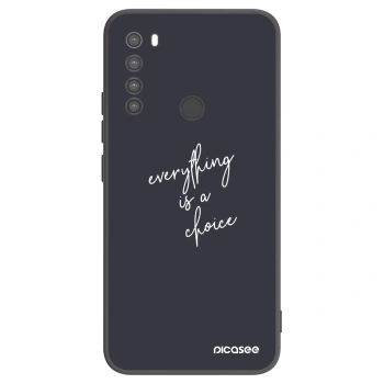 Picasee silikonowe czarne etui na Xiaomi Redmi Note 8 - Everything is a choice