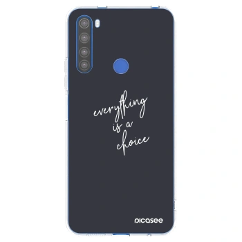 Picasee silikonowe przeźroczyste etui na Xiaomi Redmi Note 8T - Everything is a choice
