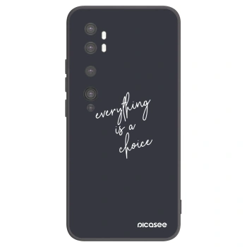 Picasee silikonowe czarne etui na Xiaomi Mi Note 10 (Pro) - Everything is a choice