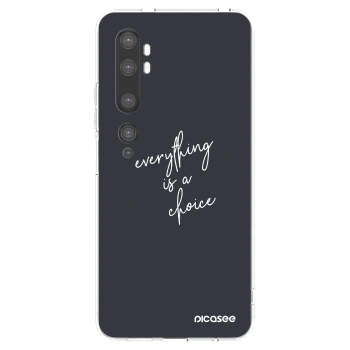 Picasee silikonowe przeźroczyste etui na Xiaomi Mi Note 10 (Pro) - Everything is a choice