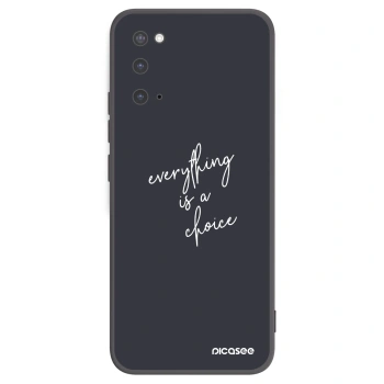 Picasee silikonowe czarne etui na Samsung Galaxy S20 G980F - Everything is a choice