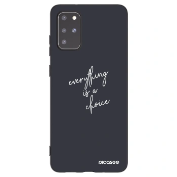 Picasee silikonowe czarne etui na Samsung Galaxy S20+ G985F - Everything is a choice