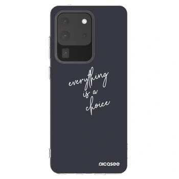 Picasee silikonowe przeźroczyste etui na Samsung Galaxy S20 Ultra 5G G988F - Everything is a choice