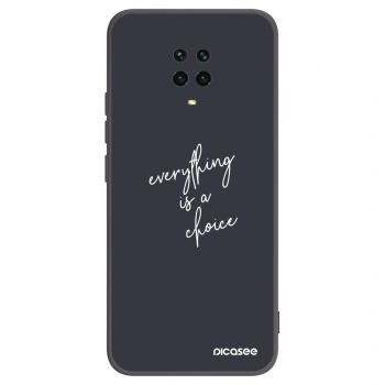 Picasee silikonowe czarne etui na Xiaomi Redmi Note 9 Pro - Everything is a choice
