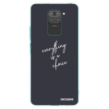 Picasee silikonowe czarne etui na Xiaomi Redmi Note 9 - Everything is a choice