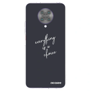 Picasee silikonowe przeźroczyste etui na Xiaomi Poco F2 Pro - Everything is a choice
