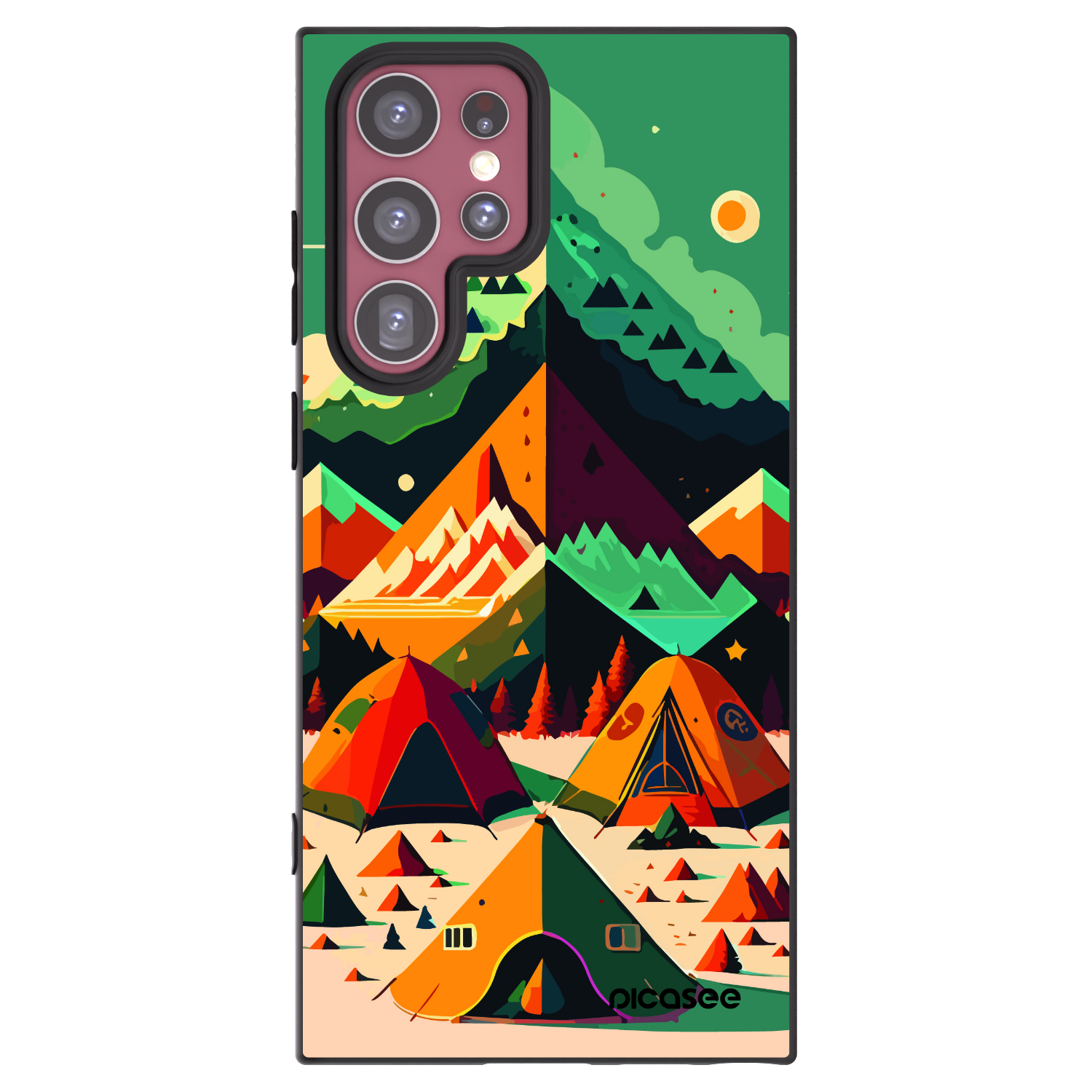 Picasee silikonowe czarne etui na Samsung Galaxy S22 Ultra 5G - Alaska