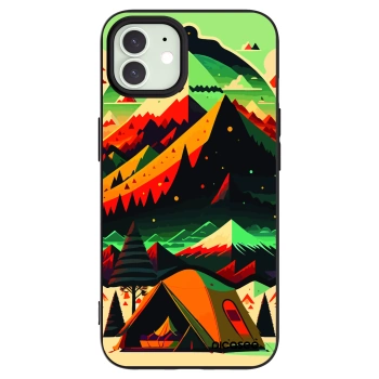 Picasee silikonowe czarne etui na Apple iPhone 12 - Montreal