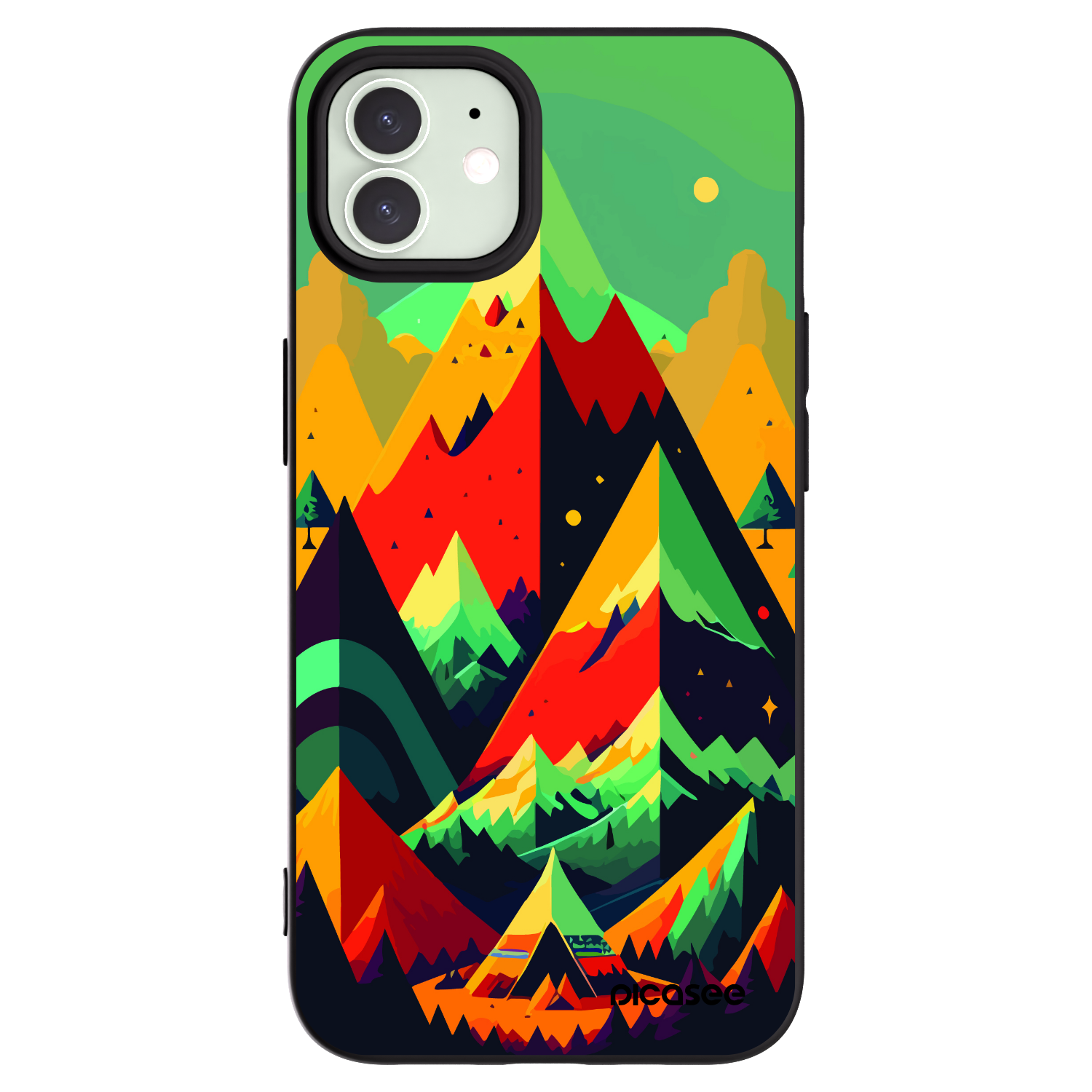 Picasee silikonowe czarne etui na Apple iPhone 12 - Toronto
