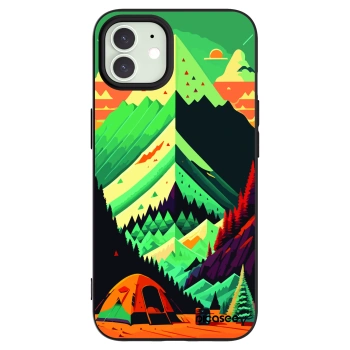 Picasee silikonowe czarne etui na Apple iPhone 12 - Whistler