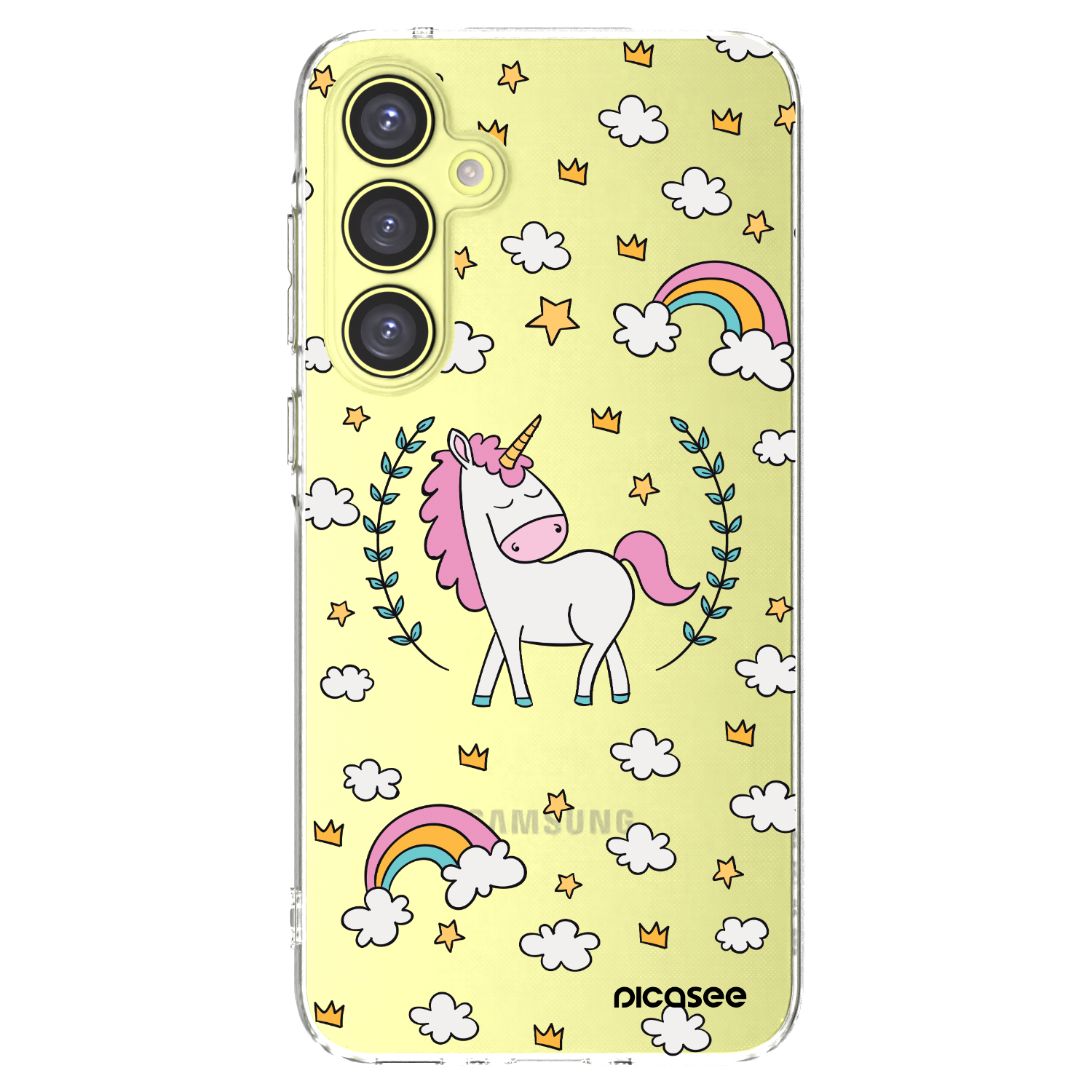 Picasee silikonowe przeźroczyste etui na Samsung Galaxy A35 5G A356B - Unicorn star heaven
