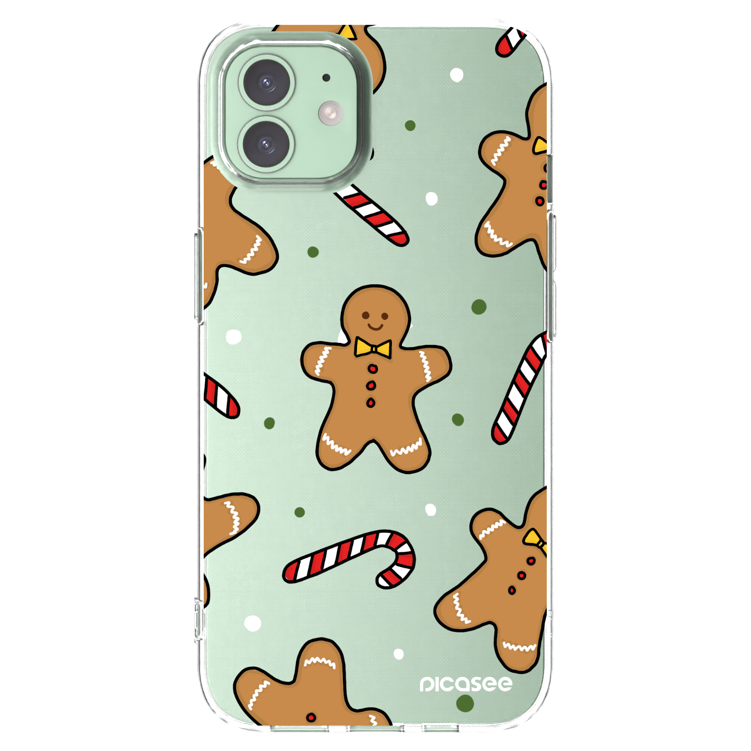 Picasee silikonowe przeźroczyste etui na Apple iPhone 12 - Gingerbread