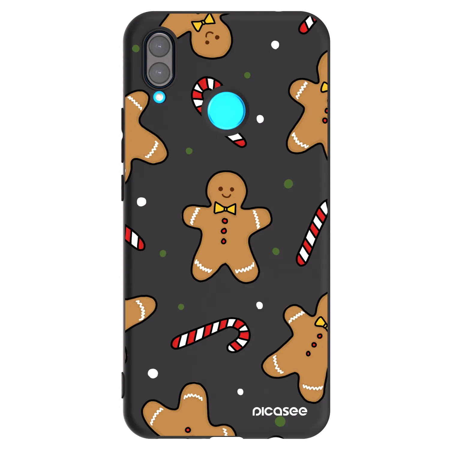 Picasee silikonowe czarne etui na Huawei Nova 3i - Gingerbread