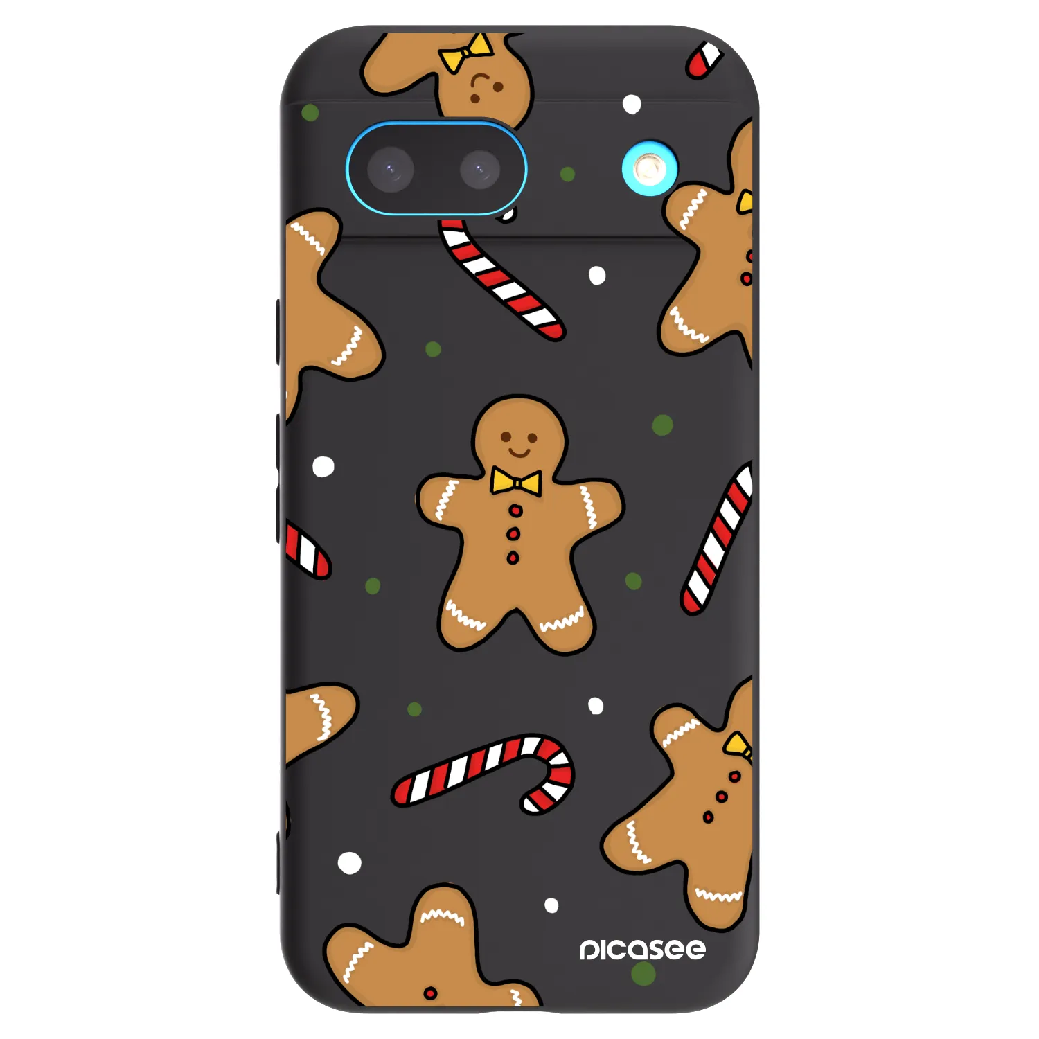 Picasee silikonowe czarne etui na Google Pixel 8a - Gingerbread