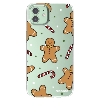 Picasee silikonowe przeźroczyste etui na Apple iPhone 12 - Gingerbread
