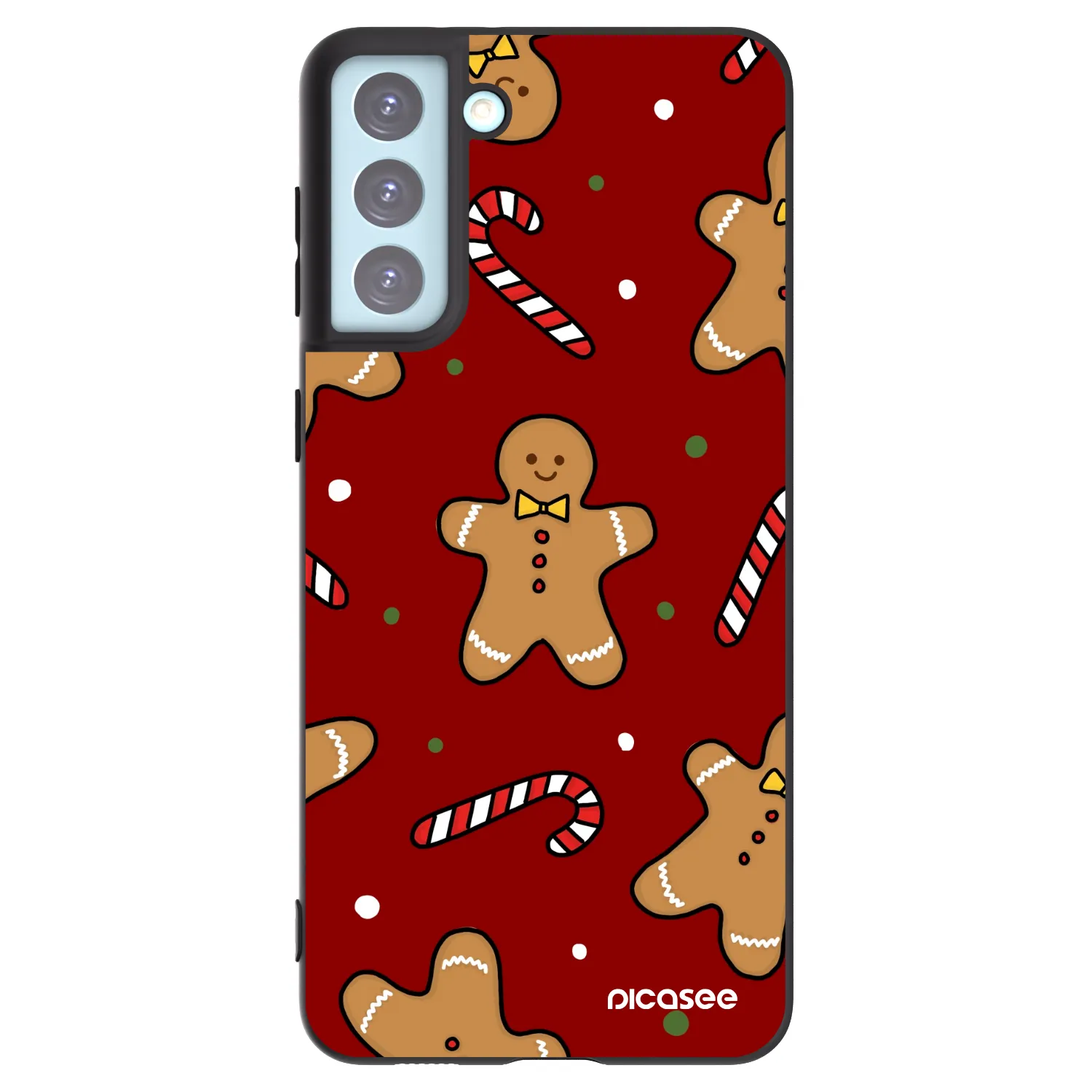 Picasee silikonowe czarne etui na Samsung Galaxy S21+ 5G G996F - Gingerbread 2