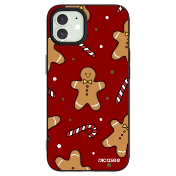 Picasee silikonowe czarne etui na Apple iPhone 12 - Gingerbread 2