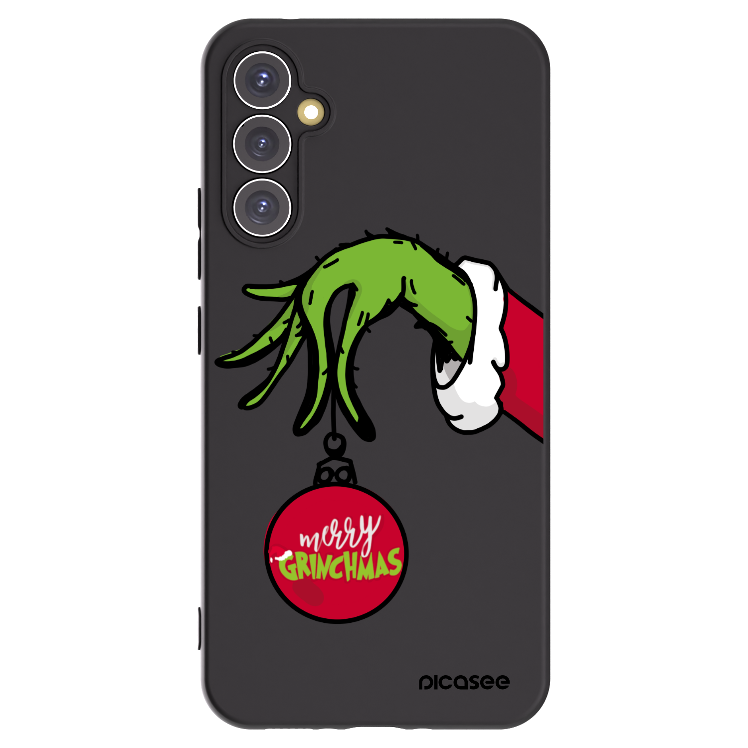 Picasee silikonowe czarne etui na Samsung Galaxy A34 5G A346B - Grinch