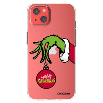 Picasee silikonowe przeźroczyste etui na Apple iPhone 13 - Grinch