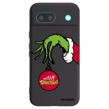 Picasee silikonowe czarne etui na Google Pixel 8a - Grinch
