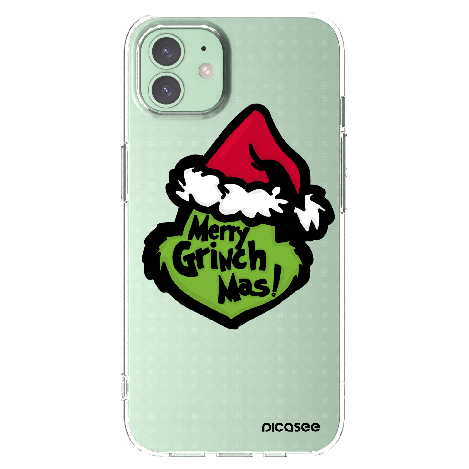 Picasee silikonowe przeźroczyste etui na Apple iPhone 12 - Grinch 2