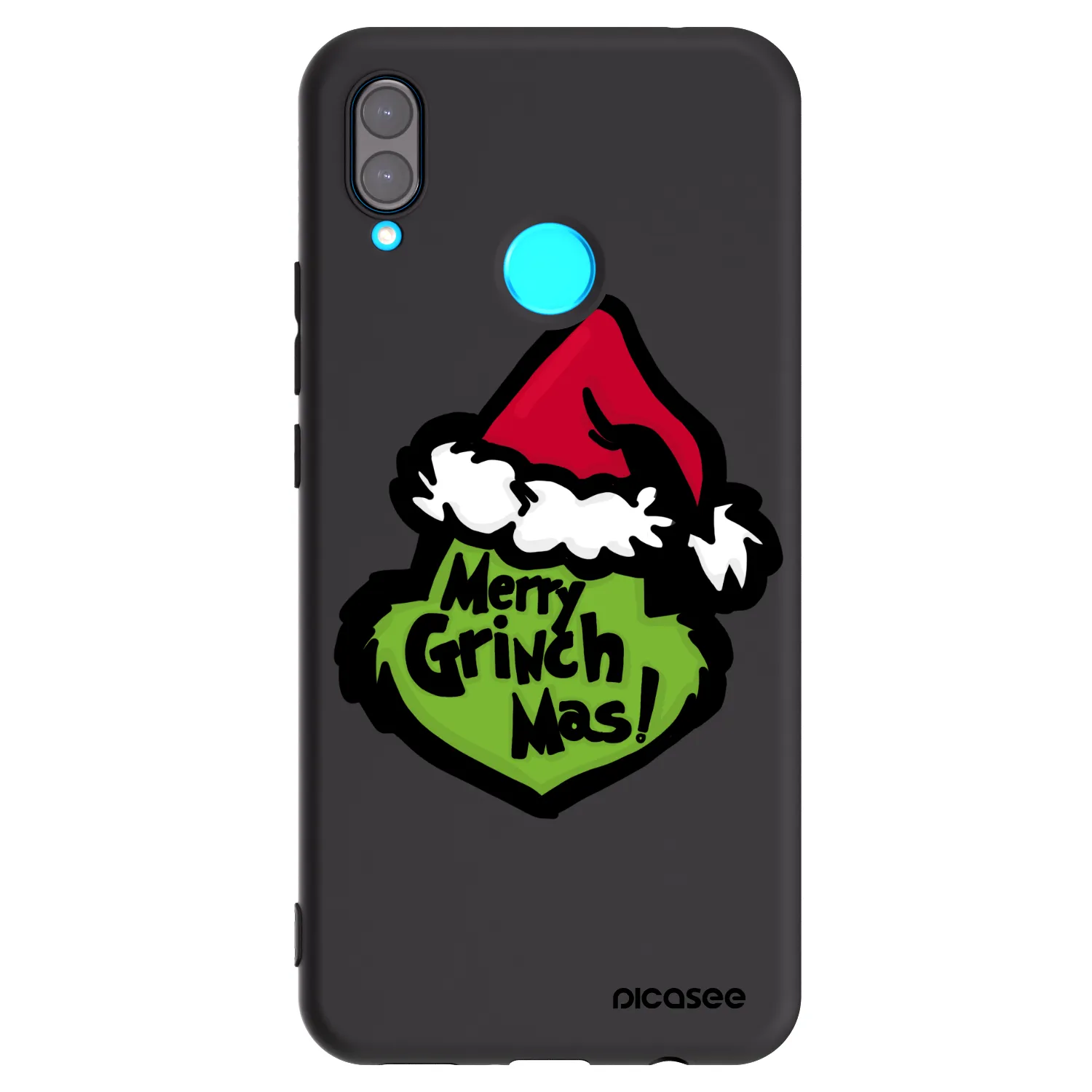 Picasee silikonowe czarne etui na Huawei Nova 3i - Grinch 2