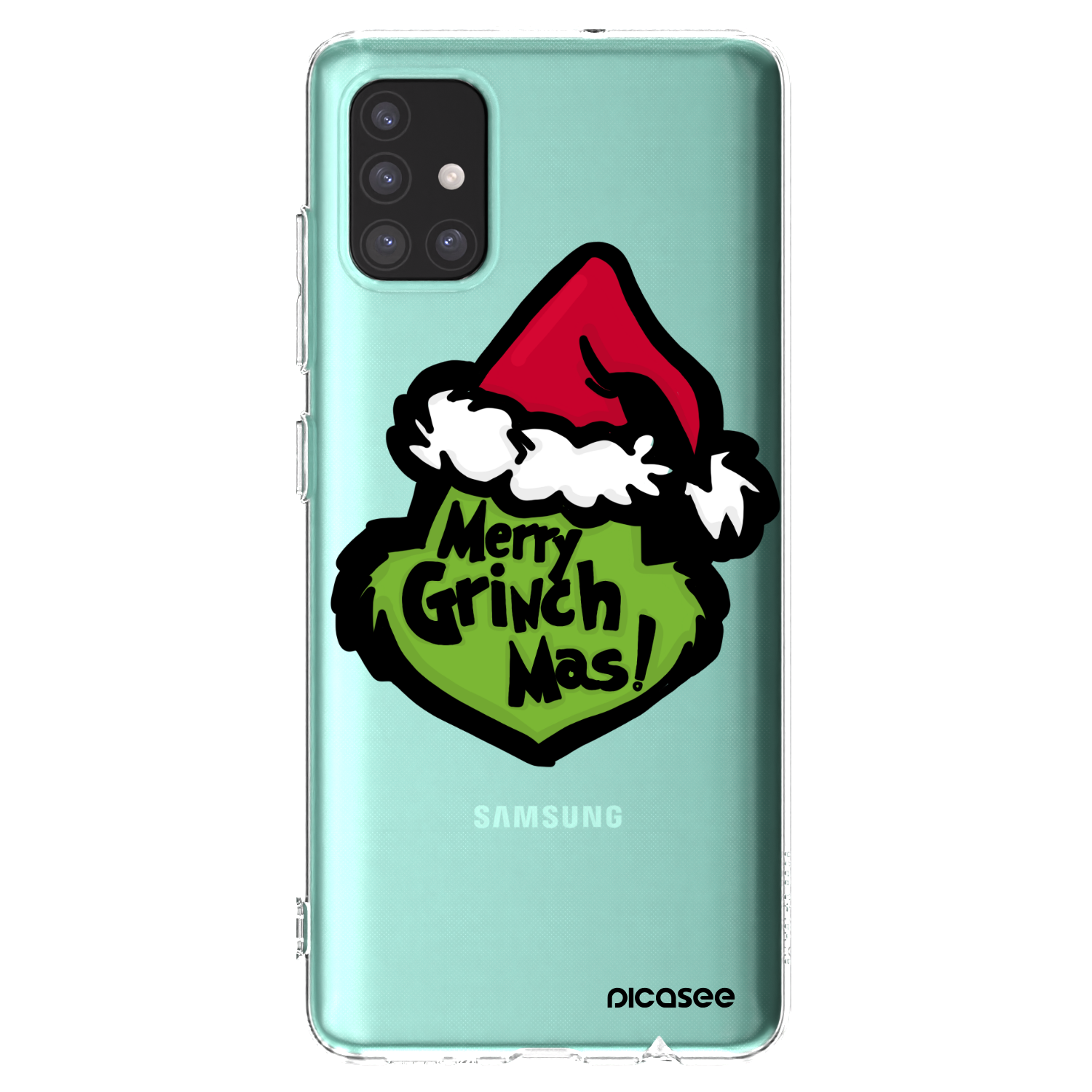 Picasee silikonowe przeźroczyste etui na Samsung Galaxy A51 A515F - Grinch 2