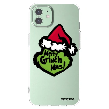 Picasee silikonowe przeźroczyste etui na Apple iPhone 12 - Grinch 2