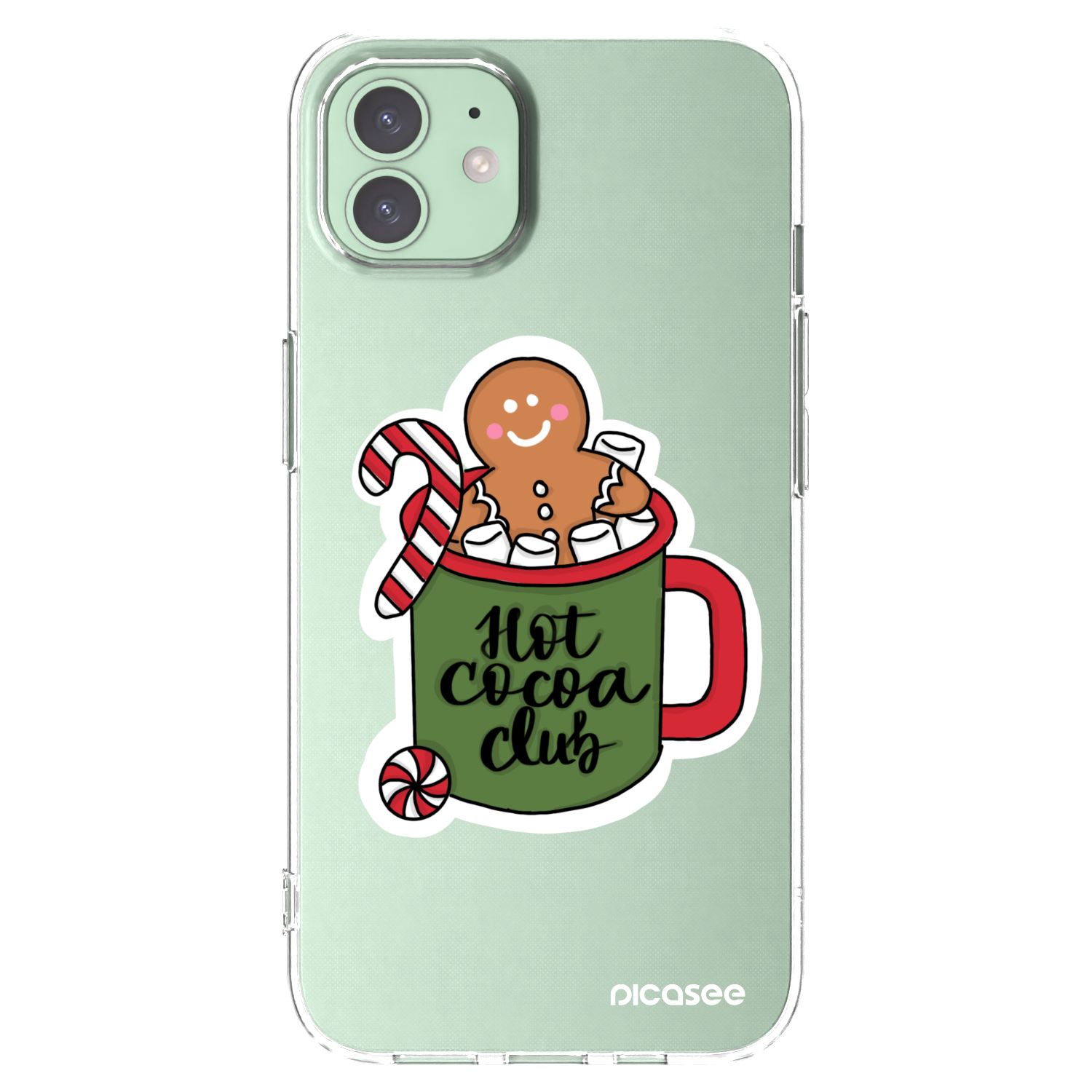 Picasee silikonowe przeźroczyste etui na Apple iPhone 12 - Hot Cocoa Club