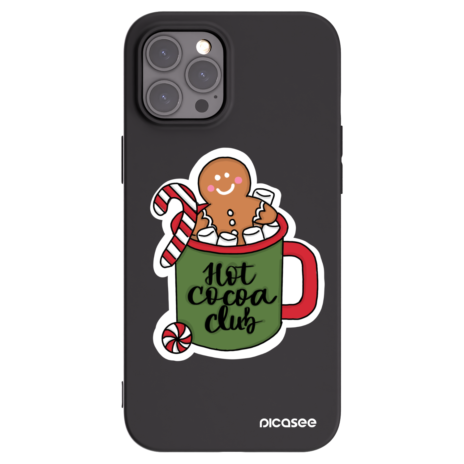 Picasee silikonowe czarne etui na Apple iPhone 12 Pro Max - Hot Cocoa Club