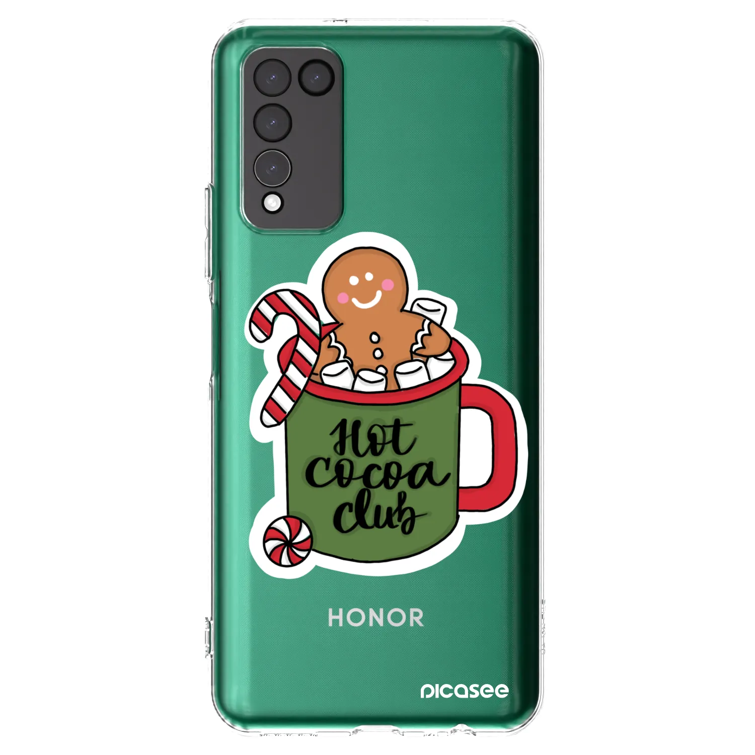 Picasee silikonowe przeźroczyste etui na Honor 10X Lite - Hot Cocoa Club