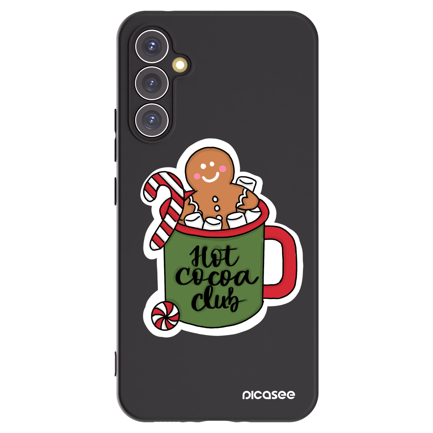 Picasee silikonowe czarne etui na Samsung Galaxy A34 5G A346B - Hot Cocoa Club