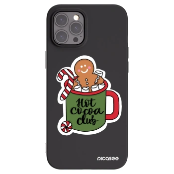 Picasee silikonowe czarne etui na Apple iPhone 12 Pro Max - Hot Cocoa Club