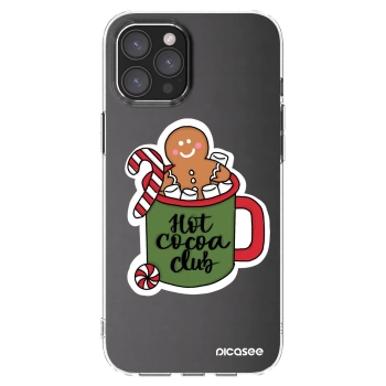Picasee silikonowe przeźroczyste etui na Apple iPhone 12 Pro Max - Hot Cocoa Club