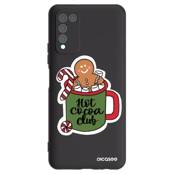 Picasee silikonowe czarne etui na Honor 10X Lite - Hot Cocoa Club