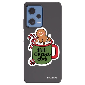 Picasee silikonowe czarne etui na Xiaomi Redmi Note 12 Pro 5G - Hot Cocoa Club