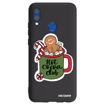 Picasee silikonowe czarne etui na Honor 10 Lite - Hot Cocoa Club