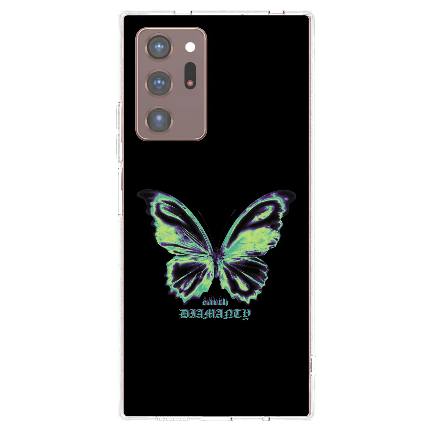 Picasee silikonowe przeźroczyste etui na Samsung Galaxy Note 20 Ultra - Diamanty Blue