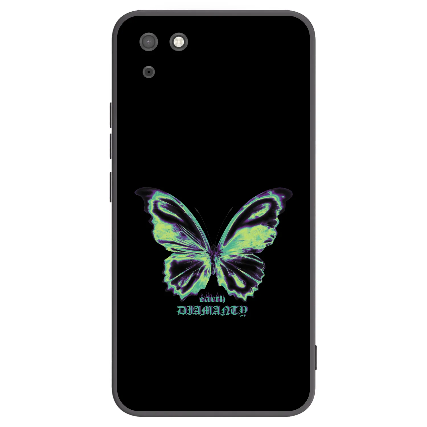 Picasee silikonowe czarne etui na Huawei Y5P - Diamanty Blue