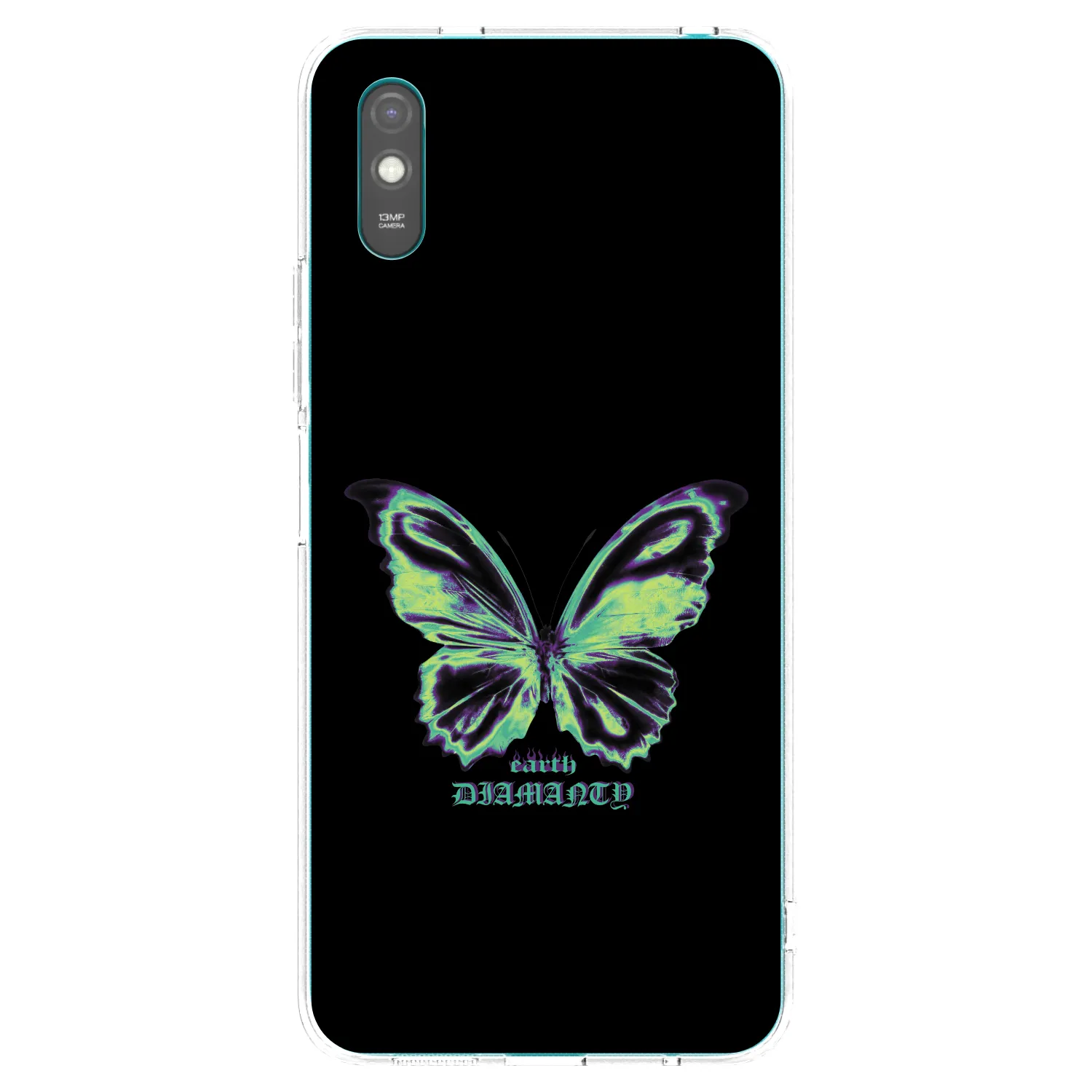 Picasee silikonowe przeźroczyste etui na Xiaomi Redmi 9A - Diamanty Blue