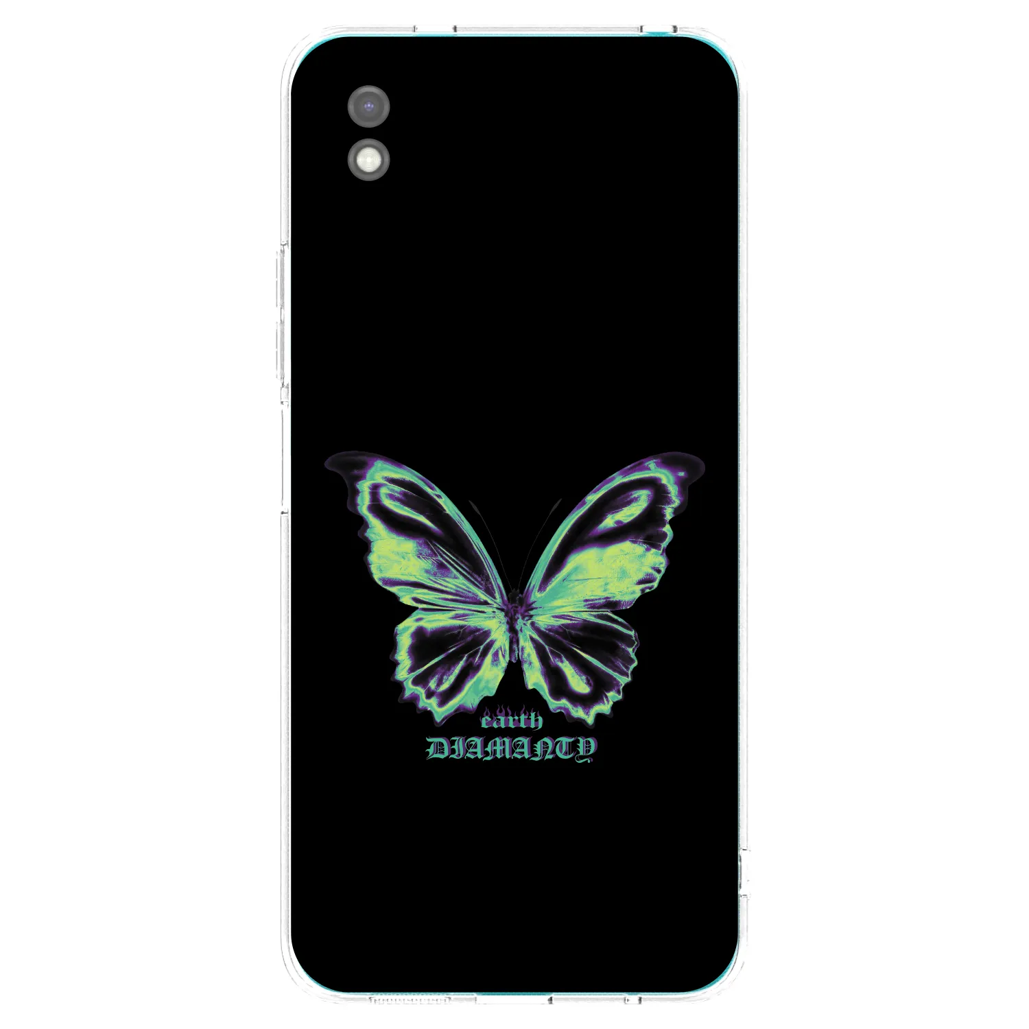 Picasee silikonowe czarne etui na Xiaomi Redmi 9A - Diamanty Blue
