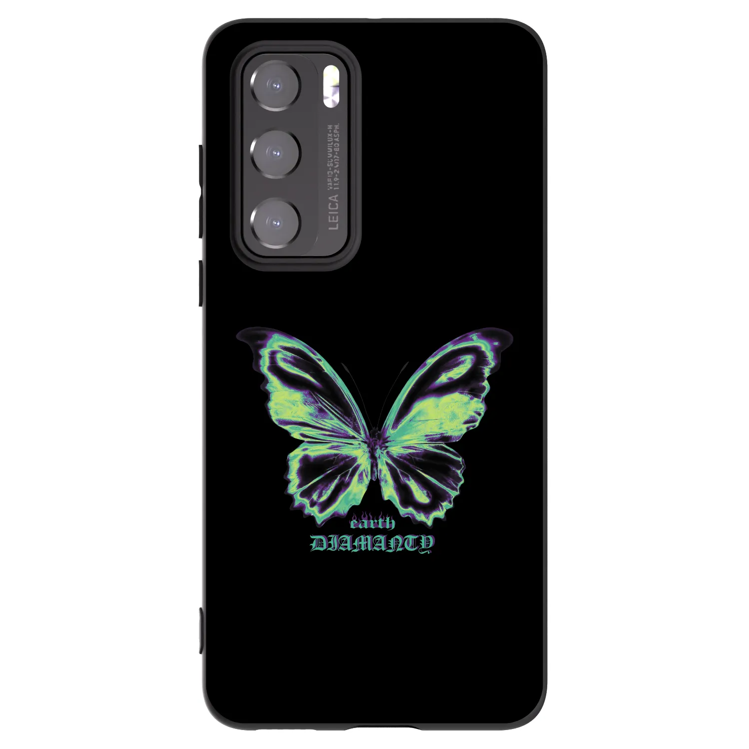 Picasee silikonowe czarne etui na Huawei P40 - Diamanty Blue