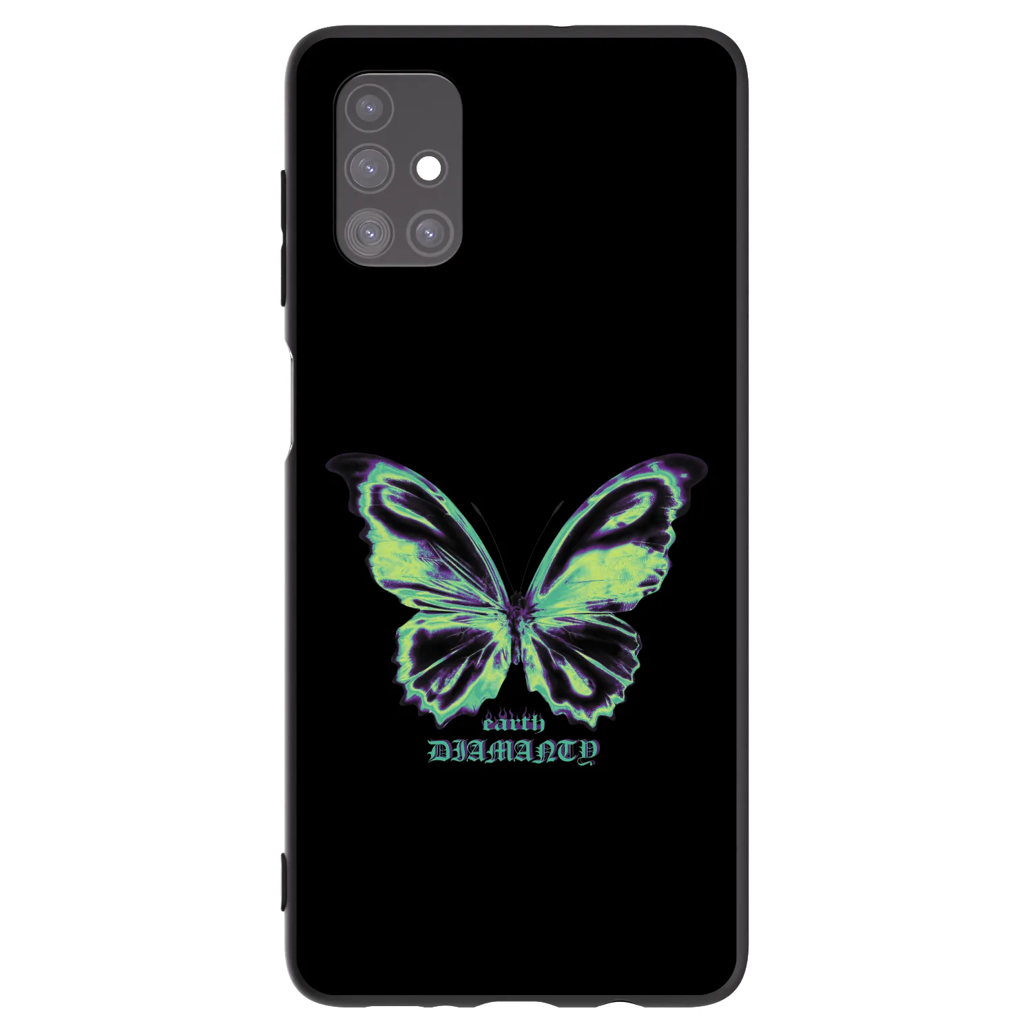 Picasee silikonowe czarne etui na Samsung Galaxy M51 M515F - Diamanty Blue