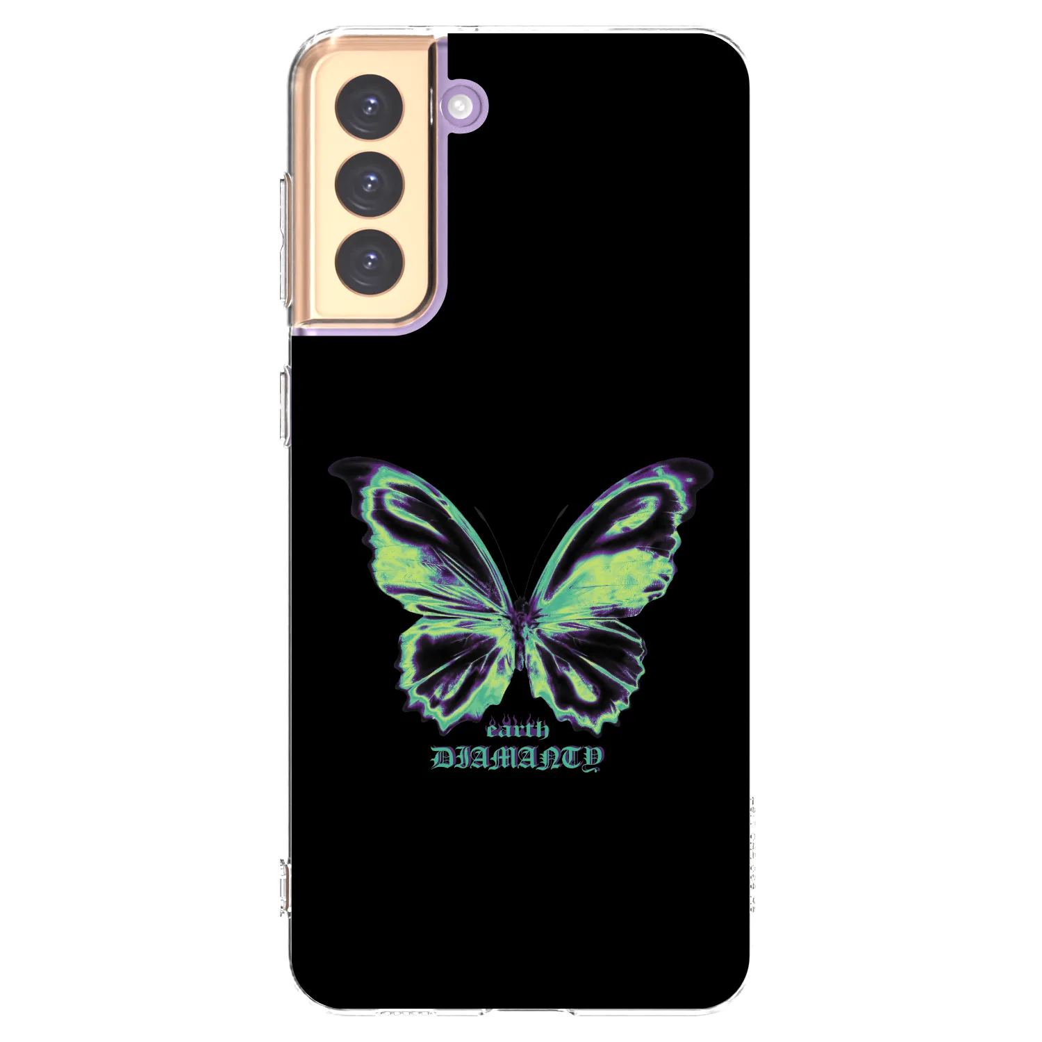 Picasee silikonowe przeźroczyste etui na Samsung Galaxy S21+ 5G G996F - Diamanty Blue