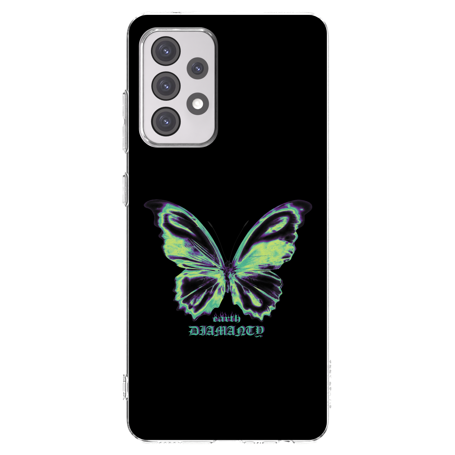 Picasee silikonowe przeźroczyste etui na Samsung Galaxy A52 5G A525F - Diamanty Blue